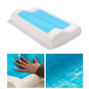 Almohada Ortopedica Cervical Viscoelastica Con Gel y Funda de fibra de Bambú