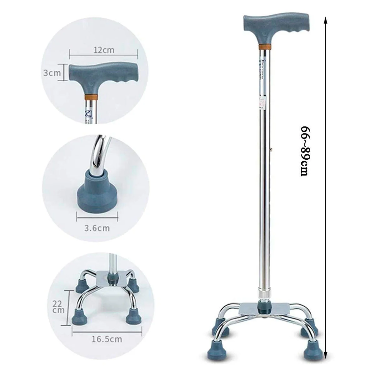 Bastón Ajustable con Mecanismo de Pivote Único (2)