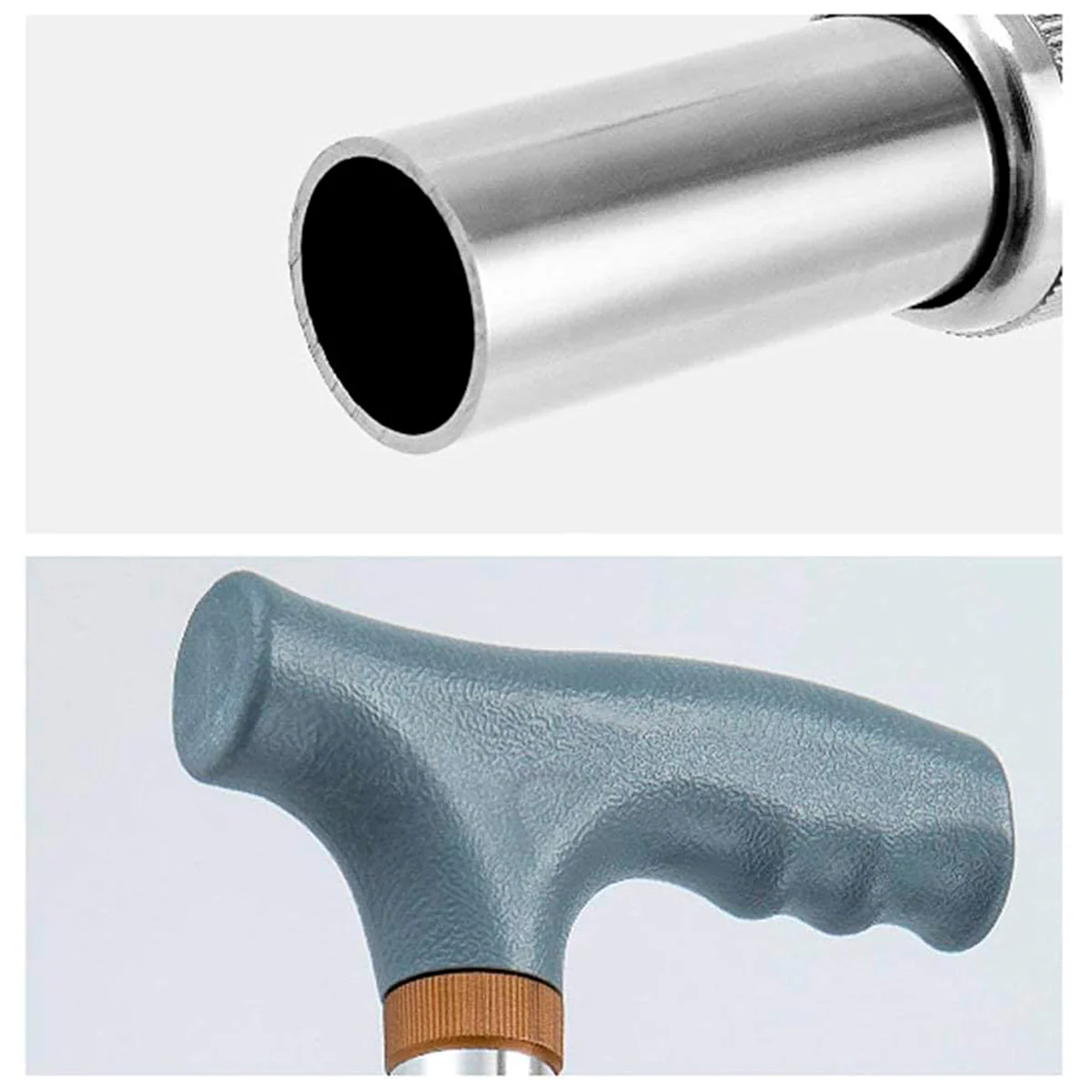 Bastón Ajustable con Mecanismo de Pivote Único (5)