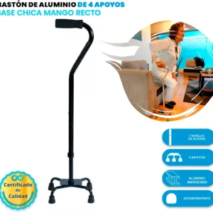 Bastón Cuatro Patas Tipo Cisne -Soporte y Equilibrio Extra
