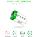 Batería Recargable de Litio 9V (3)