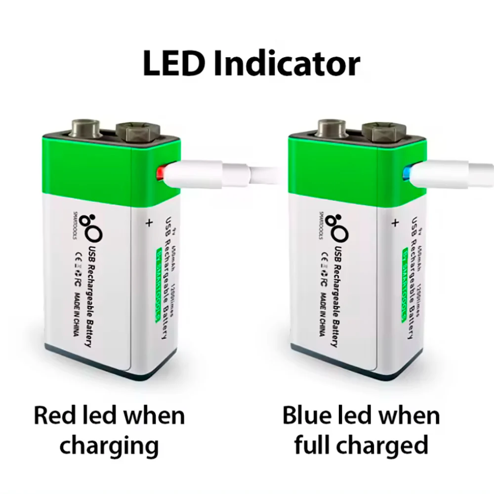Batería Recargable de Litio 9V (7)