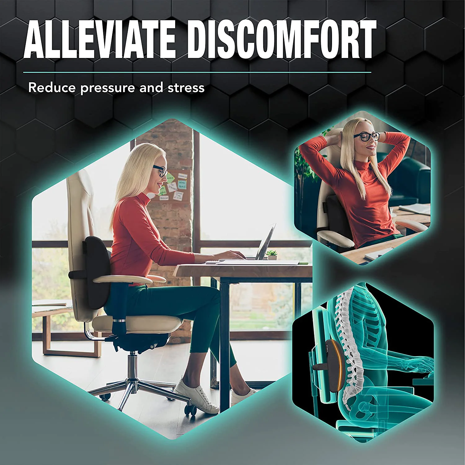 Cojin Lumbar con Gel para Auto y Oficina (3)