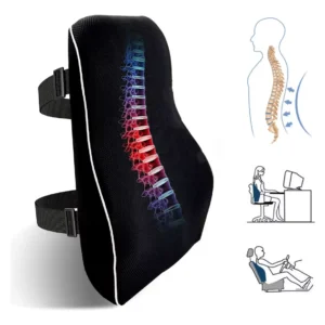 Cojin Respaldar Lumbar Viscoelástico con Gel y Funda