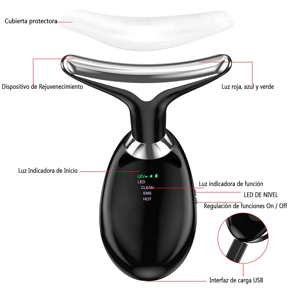 Masajeador Rf Led Reductor (4)