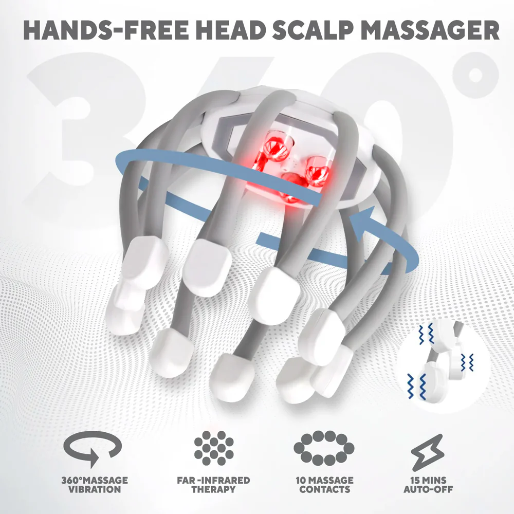 Masajeador de Cabeza tipo Pulpo con Vibración