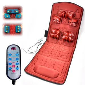 Colchoneta de Masaje Multifunción para todo el Cuerpo con Vibración, Bolsas de Aire Airbag, Calefacción e Imanes
